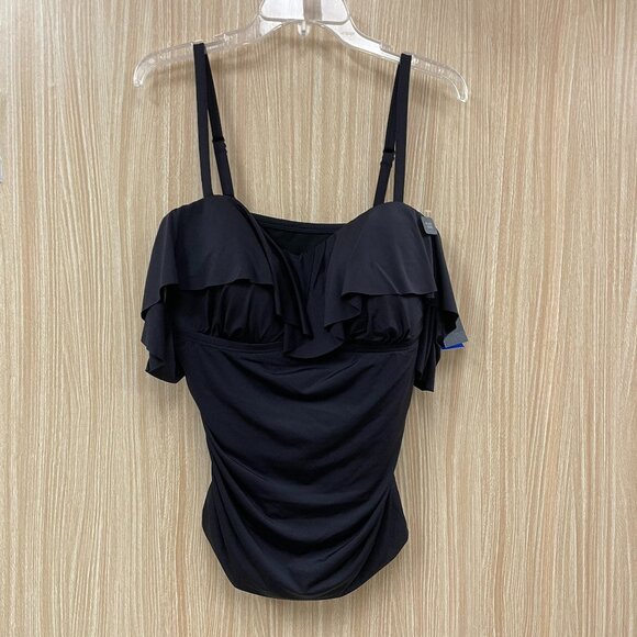 Kenneth Cole Black Bathing Suit Top Size 1X NWT - Picture 1 of 6